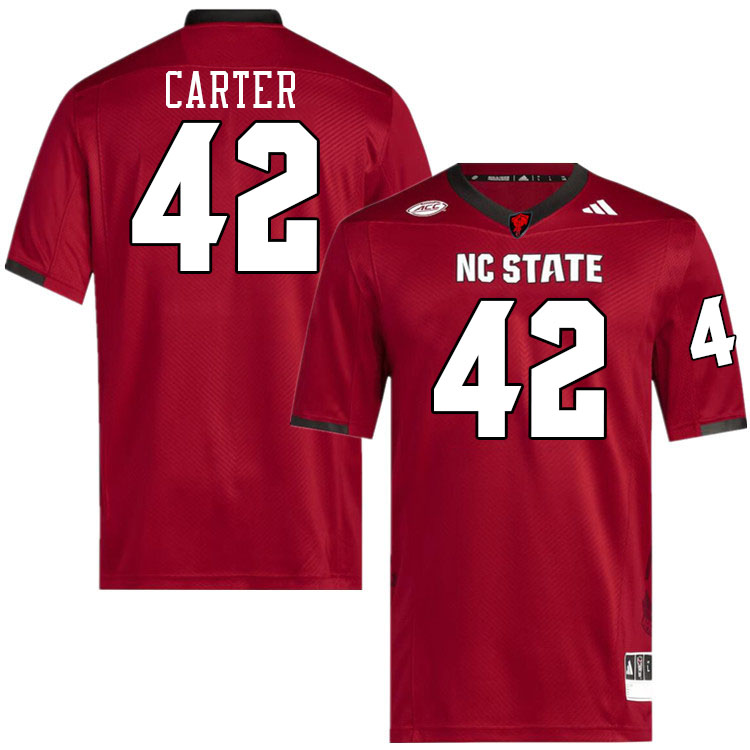 NC State Wolfpack #42 Kevon Carter College Football Jerseys Stitched-Red